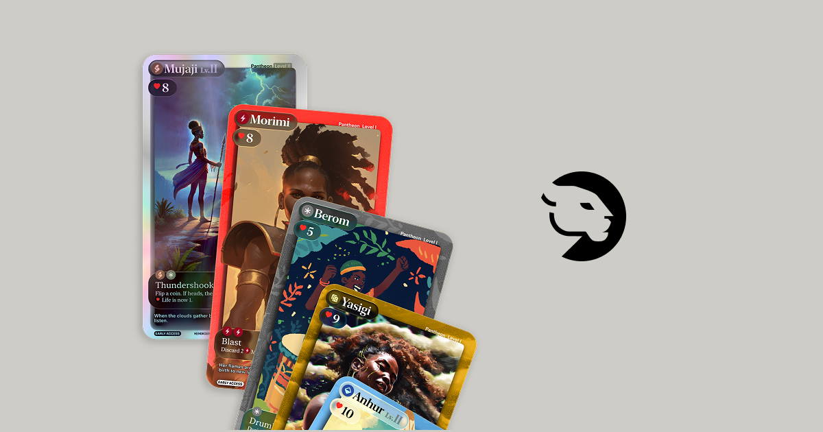 Pantheon cards featuring deities, legends, and cultures from across the African diaspora — each rooted in research and storytelling.